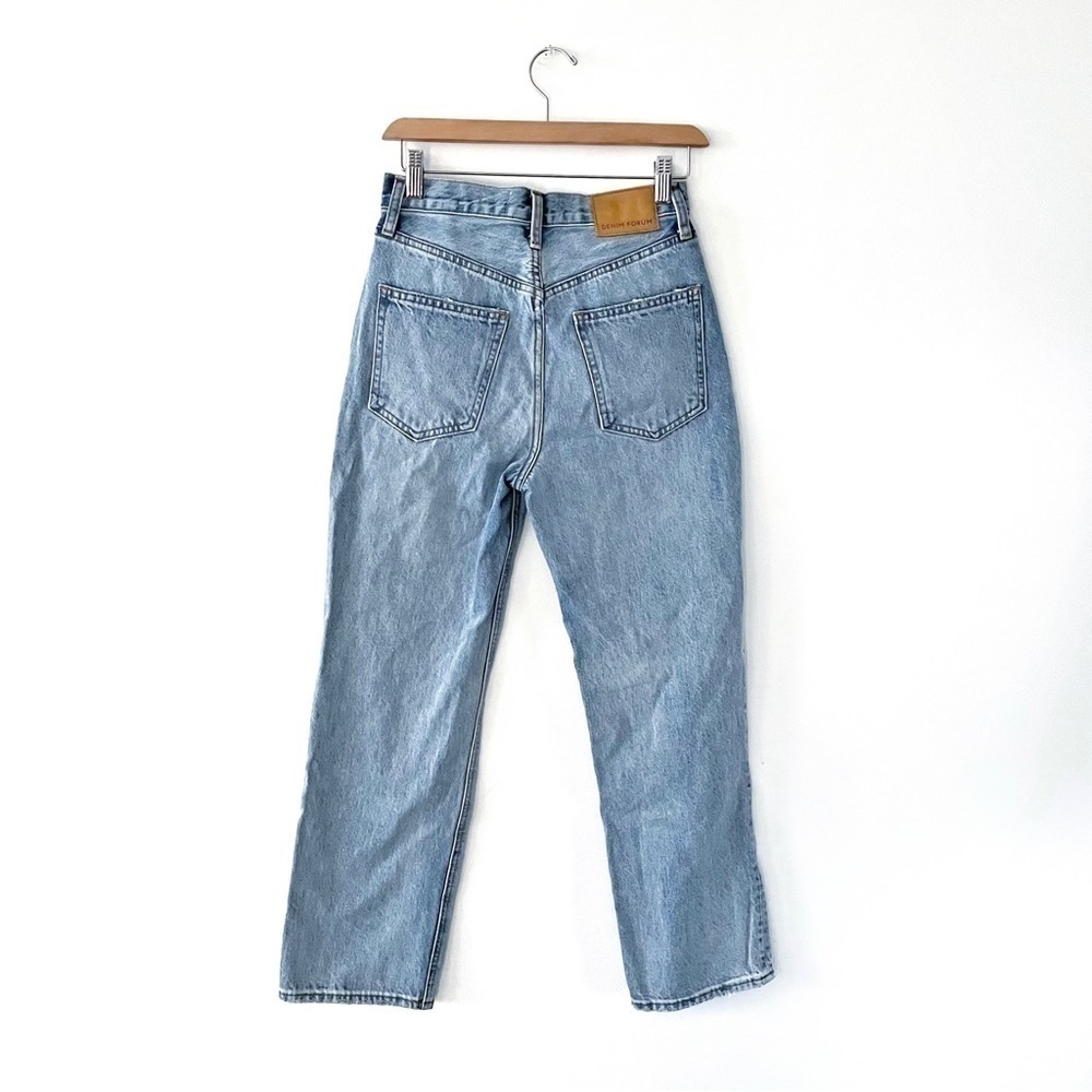 Denim Forum | Joni High Rise Loose Jeans Size 23 Distressed Light Wash Aritzia - Picture 6 of 12
